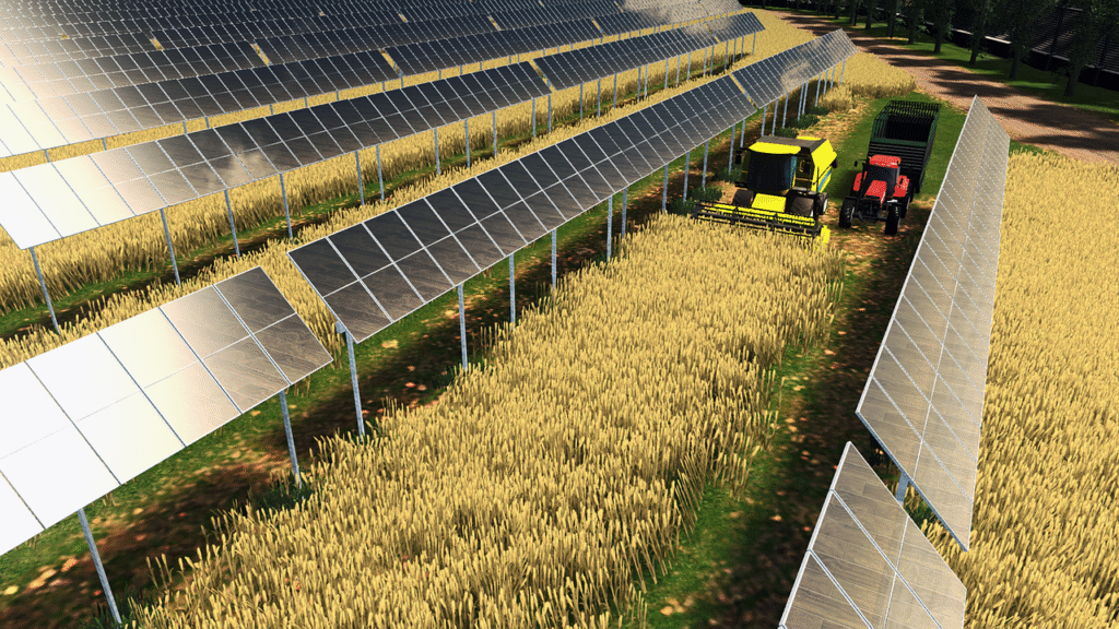 d&eacute;couvrez l'agrivolta&iuml;que, une solution innovante combinant agriculture et production d'&eacute;nergie solaire pour un d&eacute;veloppement durable et une optimisation des terres.