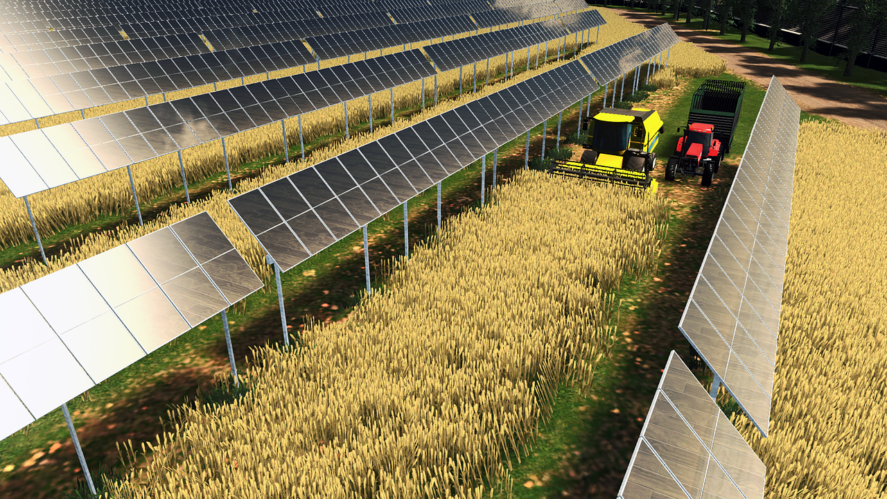 d&eacute;couvrez l'agrivolta&iuml;que, une solution innovante combinant agriculture et production d'&eacute;nergie solaire pour un d&eacute;veloppement durable et une optimisation des terres.